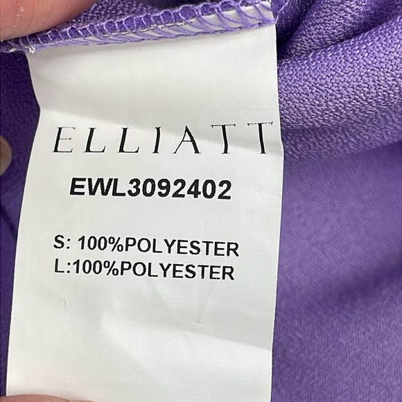 NWT Elliatt Candice Mini Dress Lilac Purple Fit Flare Square Neck Corset Sz L - Picture 12 of 13